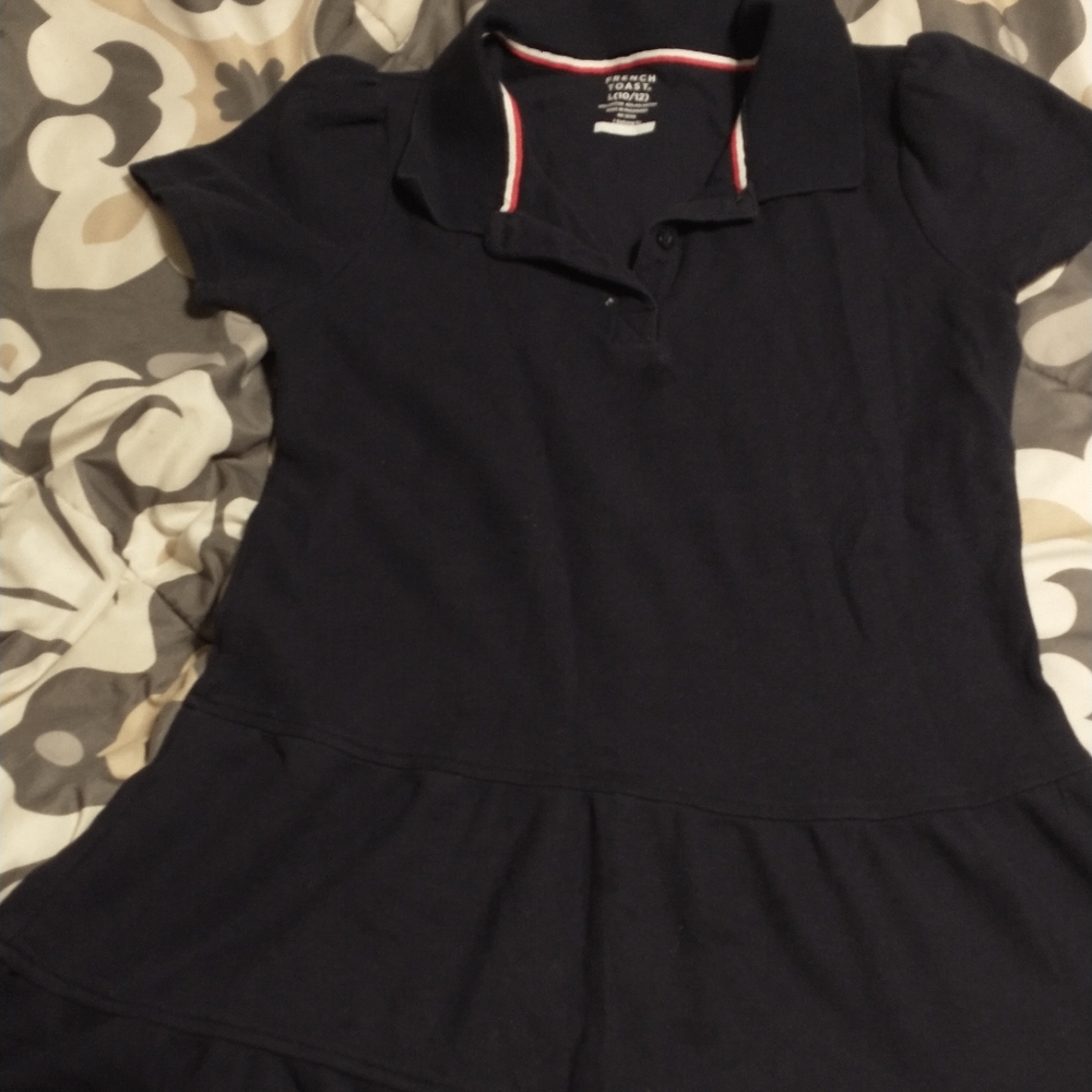 Girls Blue Polo style dress